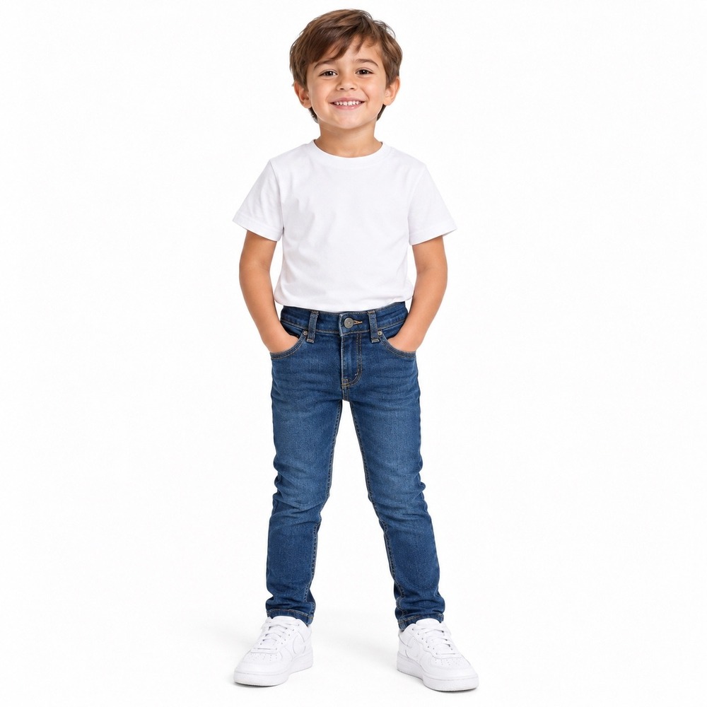 Levis 510 Performance Skinny Jeans Boys Size 5 Blue Denim Adjustable Waist